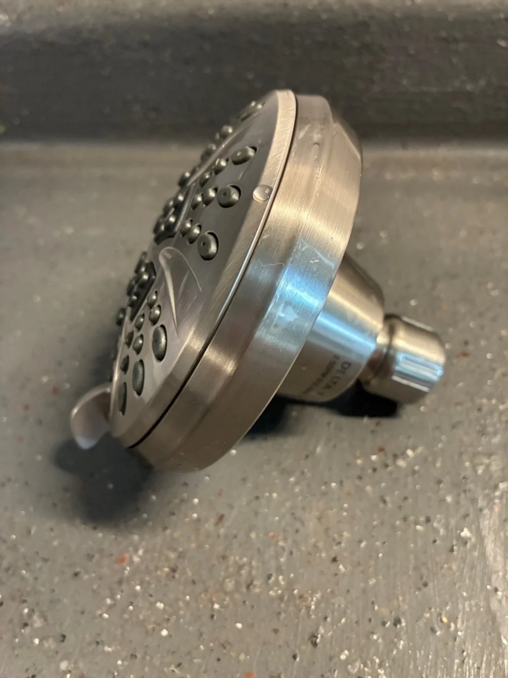 Delta Multi-Setting Round Showerhead in Brushed Nickel